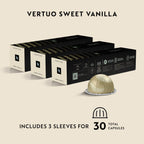 Nespresso Vertuo, Sweet Vanilla, Medium Roast, 30-Count Coffee Pods