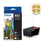 Epson 822 Genuine Ink Standard Capacity Color Cartridge 4-Pack T822520