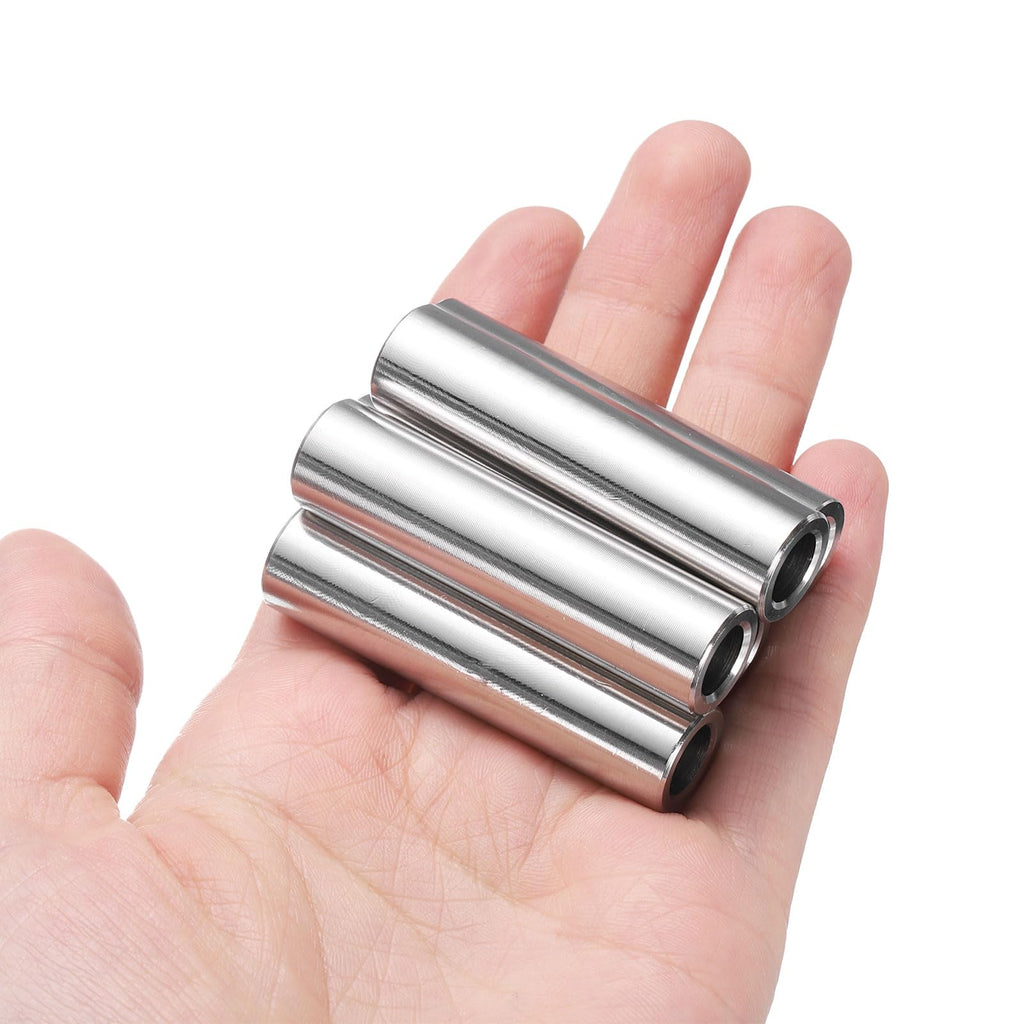 uxcell 5 Pcs Stainless Steel Spacer 5/16" Bore x 1/2" OD x 2" Length Screw Bushing Plain Finish Round Metal Spacer for 5/16" Screws Bolts and Rods