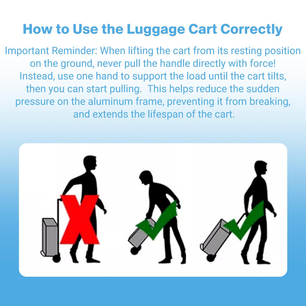 Vsaikeo Small Folding Hand Truck Dolly with 2 Wheels, Lightweight Aluminum Foldable Luggage Cart, Collapsible Cart Portable Dolly for Airport Travel Moving Use