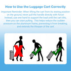 Vsaikeo Small Folding Hand Truck Dolly with 2 Wheels, Lightweight Aluminum Foldable Luggage Cart, Collapsible Cart Portable Dolly for Airport Travel Moving Use