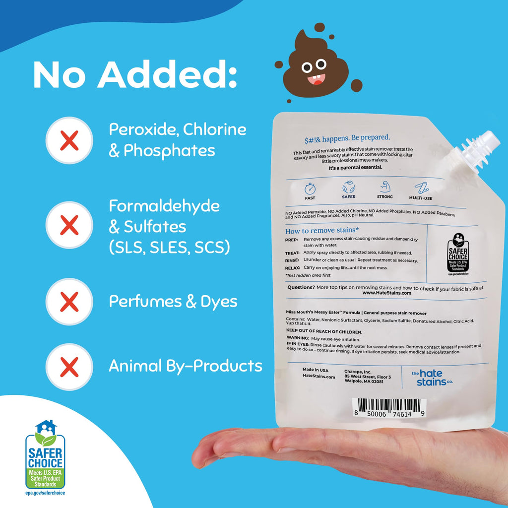 Miss Mouth's Messy Eater Refill, Laundry Stain Remover, 16 Oz Pouch