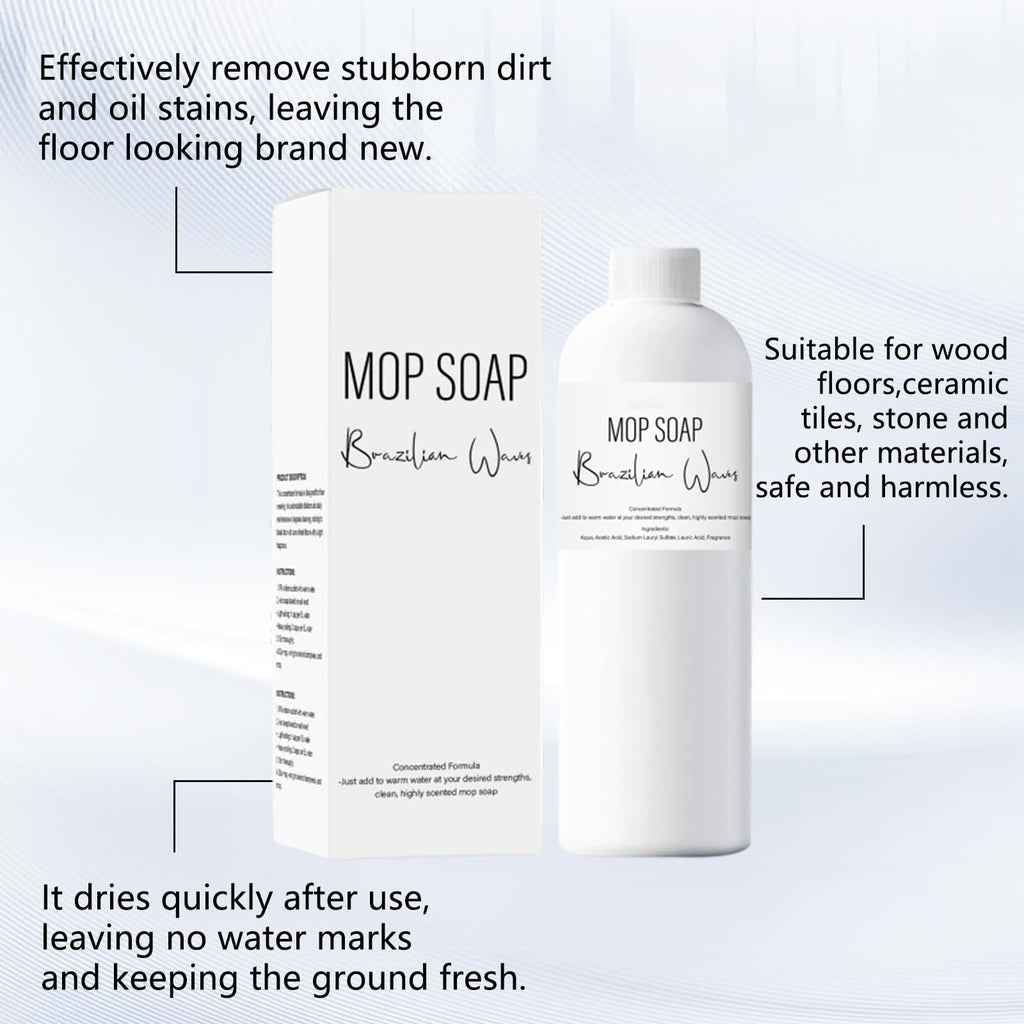 Chinosuo New Brazilian Waves Mop Soap, Mop Soap For Floor Cleaning, Mop Soap Brazilian Wave, Multipurpose Mop Soap For Home Cleaning (120ML)