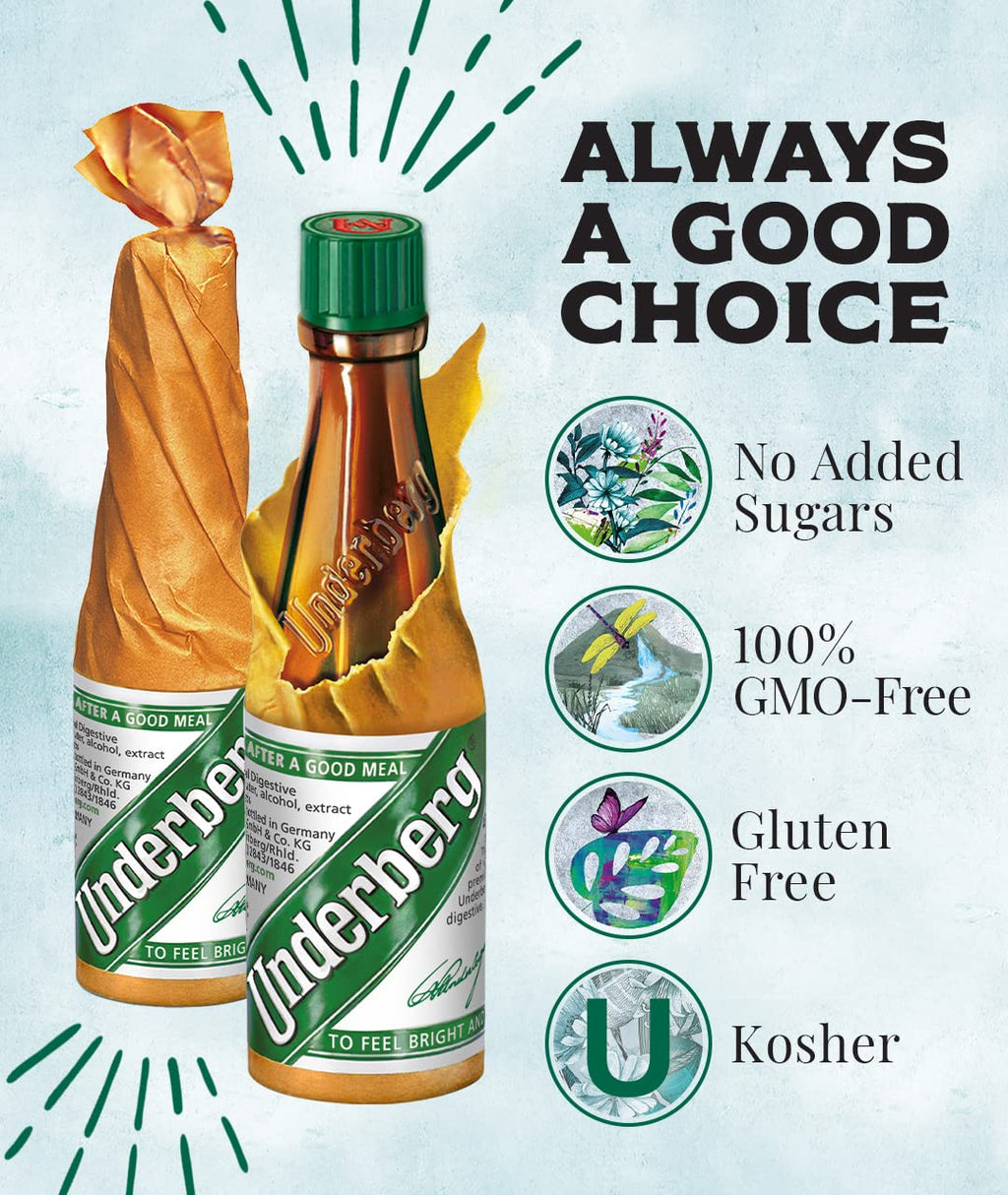 Full Case of Cardboard 12 Packs (120 Total) 120bottles liquid by Underberg