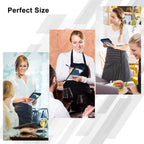 EcoVision Server Book for Waitress, Leather Waiter Organizer with Zipper Pocket, Restaurant Waitstaff Booklet, Guest Check Holder with Money Pocket, Fits Server Apron