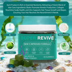 caicieter Super Revive Gummies for Hair Loss - Sea Moss Gummies with Vitamin C, E, Aloe Vera & Pearl Powder Glow, Promotes Thicker, Fuller & Stronger Hair - 60 Count