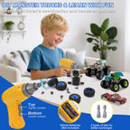 Trovogil Take Apart Monster Truck Toys for Kids 3 4 5 6 7 8 Year Old Boys, STEM Educational Building Toys with Electric Drill & Storage Box Gift Birthday Christmas for Boys Girls Kids Toddlers