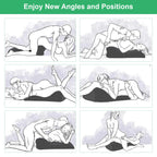BCZETIH Widened Adult Intimacy Position Pillow for Couples, Sex Butt Cushion with Removable Small Support Pillow, Memory Foam for Sitting or Lying, Ideal for Home Use- Light Grey