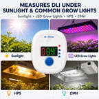 EVO-20 DLI Light Meter – Smart Sunlight Classifier for Garden & Landscape Use | Identifies Full Sun, Partial Sun, Partial Shade & Shade Based on Daily Light Integral, 10 Days of DLI History