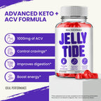 Jelly Tide Gummies Keto ACV, Jellytide ACV Supplement Gummies - Maximum Strength, Jelly Tide Keto+ ACV Gummys, All Natural Support Formula Keto+ACV Advanced Formula, Jellytide Reviews (2 Pack)