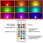 LED Rechargeable Light Bulbs With Remote ＆ Touch Dimmable, E26 Battery Operated Light Bulb for Lamps, RGB 12 Colors, 2600mAh USB battery backup Light Bulb With Timer, A19 Small Light Bulbs 2 Pack