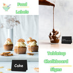 20PCS Mini Chalkboard Signs for Food, Reusable and Reserved Table Signs, Food Labels for Party Buffet, Easy to Write and Wipe Out, Catering Supplies Buffet Display, Place Cards