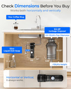 Waterdrop 10UA Under Sink Water Filter System, Reduces PFAS, PFOA/PFOS, Lead, Chlorine, Bad Taste & Odor, Under Counter Water Filter Connects Directly to Your Faucet, NSF/ANSI 42 Certified, 1 Year