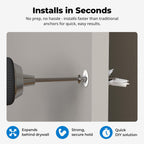 Qualihome Drywall Anchors with Screws – Self-Drilling Drywall Anchors, Anti-Spin Grip, No Pre-Drill Wall Anchor Kit, Strong & Reliable Hold, 25 Pack (50 Pieces)