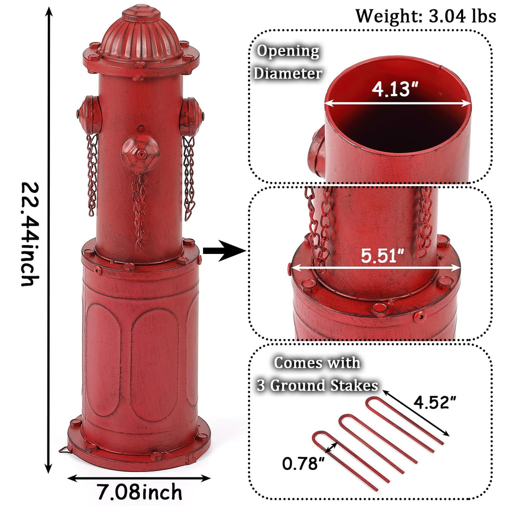 Dog Fire Hydrant Pee Post, 22.4" H Fake Fire Hydrant for Dogs to Pee on