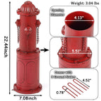 Dog Fire Hydrant Pee Post, 22.4" H Fake Fire Hydrant for Dogs to Pee on