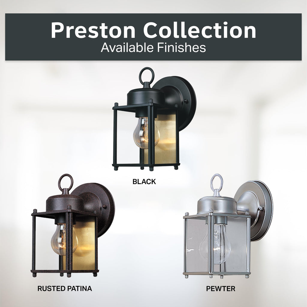 Designers Fountain 1161-RP Porch Outdoor Wall Lantern Sconce, 8in H, Rust Patina