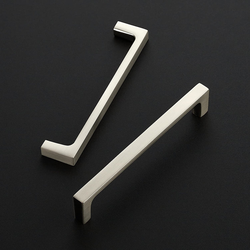 Ravinte 30 Pack Solid 5 Inch Square Cabinet Handles - Brushed Nickel Pulls for Kitchen Drawers and Cabinets - Hardware Handles