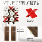 Weysat Tic Tac Toe Toilet Paper Holder Stand Bathroom Wall Decor Rustic Wooden Hanging Storage Freestanding Wall Mounted Shelves Decor for Toilet Tissue Farmhouse