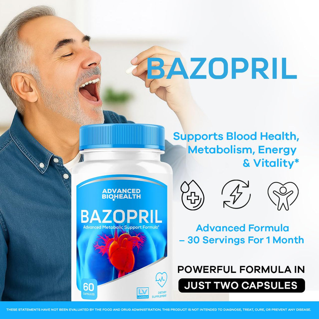 (2 Pack) Bazopril Capsules - Official Bazoprill Advanced Supplement Pills Blood Balance Health Support Formula, Natural Basopril Pills for Overall Health & Wellness Reviews, 120 Capsules for 2 Months