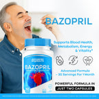 (2 Pack) Bazopril Capsules - Official Bazoprill Advanced Supplement Pills Blood Balance Health Support Formula, Natural Basopril Pills for Overall Health & Wellness Reviews, 120 Capsules for 2 Months