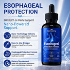 Nano Esophageal Relief Drops - Slippery Elm Bark, Zinc, L-Carnosine, L-Glutamine & Aloe Extract - Non-GMO, Dairy-Free - Relieves Digestive Irritation, Supports Throat & Stomach Comfort - 2 fl oz