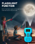 Walkie Talkies for Kids Long Range: 4 Pack 4-Color Replaceable Back Shell