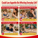 Wellcatcher Appetite Booster Gummies for Kids Adults: Picky Eater Vitamins Support Eat More Height Growth Gut Health & Nutritional Balance with Bromelain Hawthorn Zinc, Sugar Free 60CT