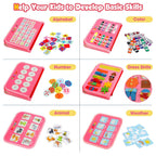 Winblo Toddler Busy Board - Montessori Toys for Toddler Girl Birthday Gift, Educational Learning Sensory Busy Book for Toddlers Girls, Toddlers Activities Toy for Airplane Car Travel