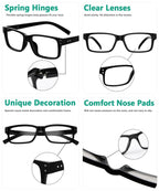 Eyekepper Vintage Reading Glasses for Men - 5 Pack Spring Hinges Classic Readers - Black Frame +1.50
