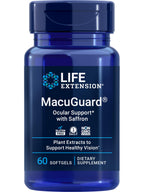 Life Extension MacuGuard Ocular Support with Saffron – Eye Health Supplement for Healthy Vision – with Lutein, Meso-zeaxanthin, zeaxanthin, Saffron – Gluten-Free, Non-GMO – 60 softgels