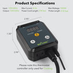 BN-LINK Digital Cooling Thermostat Controller, Temperature Controlled Outlet for Attic Fan, Exhaust Fan, Cooling Devices 40-108°F, 8.3A 1000W