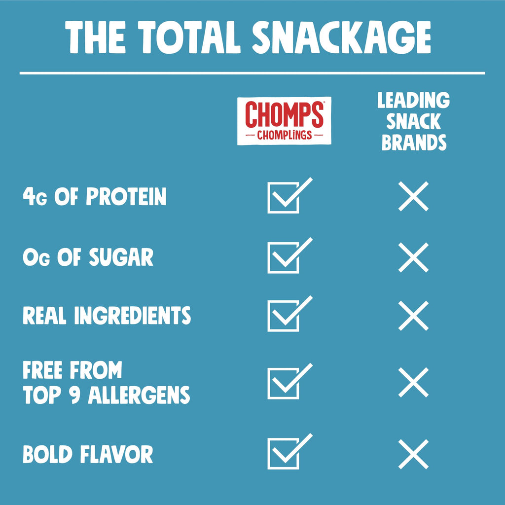 Chomps Sea Salt Beef Chomplings, Grass-Fed & Finished, 24ct, Protein Snack