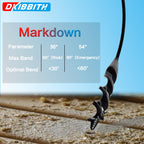 Flexible Installer Drill Bit for Pulling Wires Through Walls Ceilings and Sidewalks, 54-Inch Long, 3/8-Inch Auger with a Fish Eye Hole and Screw Point, 3/16" 3-Flat Anti-Slip Shank.
