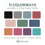 Gaiam Essentials Thick Yoga Mat with Easy-Cinch Strap (Black, 10mm)