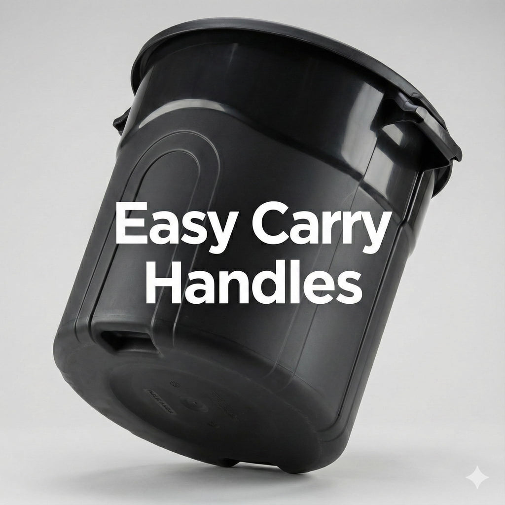 20 Gallon Heavy Duty Trash Can with Secure Click-Lock Lid – Durable All-Weather Plastic Garbage Bin for Outdoor Patio, Garage, Kitchen & Commercial Use – Black Utility Container
