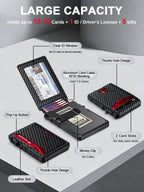 Wallet for Men RFID Blocking Wallet for 10-12 Cards Slim Minimalist Wallet