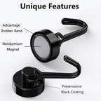 Tohoer Magnetic Hooks, Neodymium Magnets Hook Heavy Duty 30LBS with Rust Proof for Fridge, Refrigerator, Oven, Grill, BBQ, Key, Tools Holder, Utensil, Kitchen, Outdoor, Magnet for Hanging Wreaths