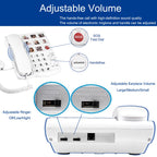 Big Button Phone for Seniors, 9 Pictured Big Buttons,Extra Loud Ringer,Wired Simple Basic Landline Telephone for Visually Impaired Old People with Large Easy Buttons, Emergency House Phones