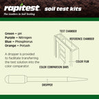 Rapitest Soil Test Kit for Gardens, Vegetables, Flowers and Lawns. USA designed and assembled soil tester completely, quickly and accurately measures/analyzes soil pH acidity and garden nutrients.