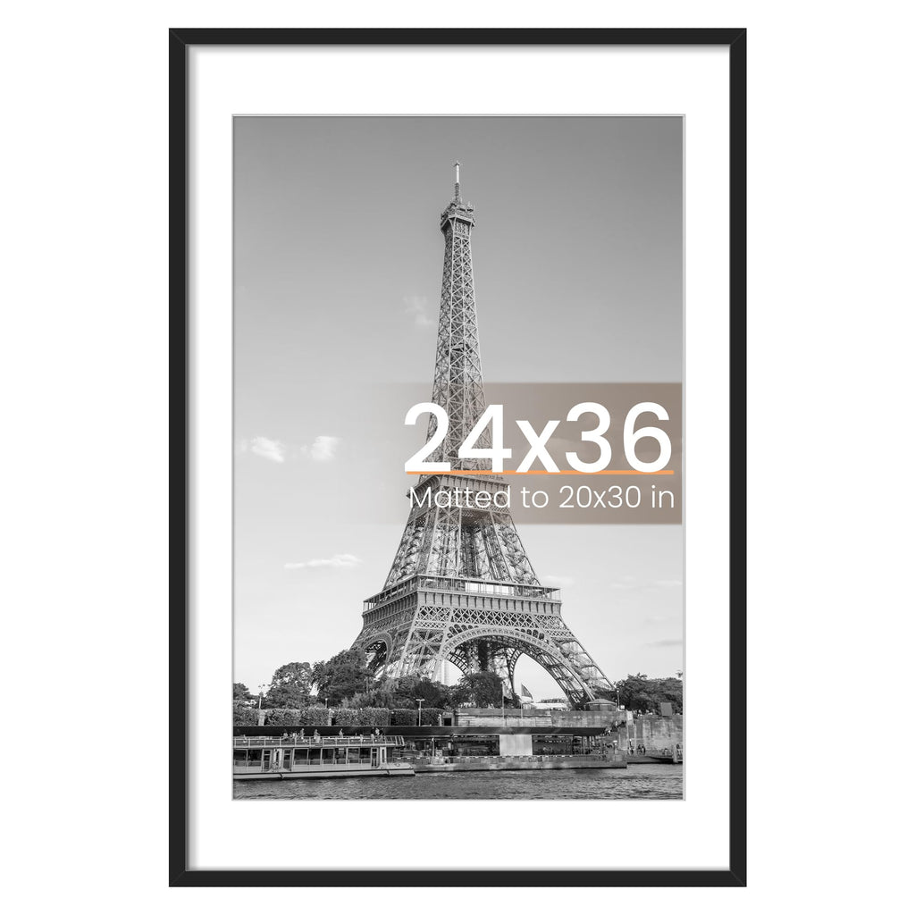 upsimples 24x36 Poster Frame, Wall Decor Picture Frames, Black 1 Pack