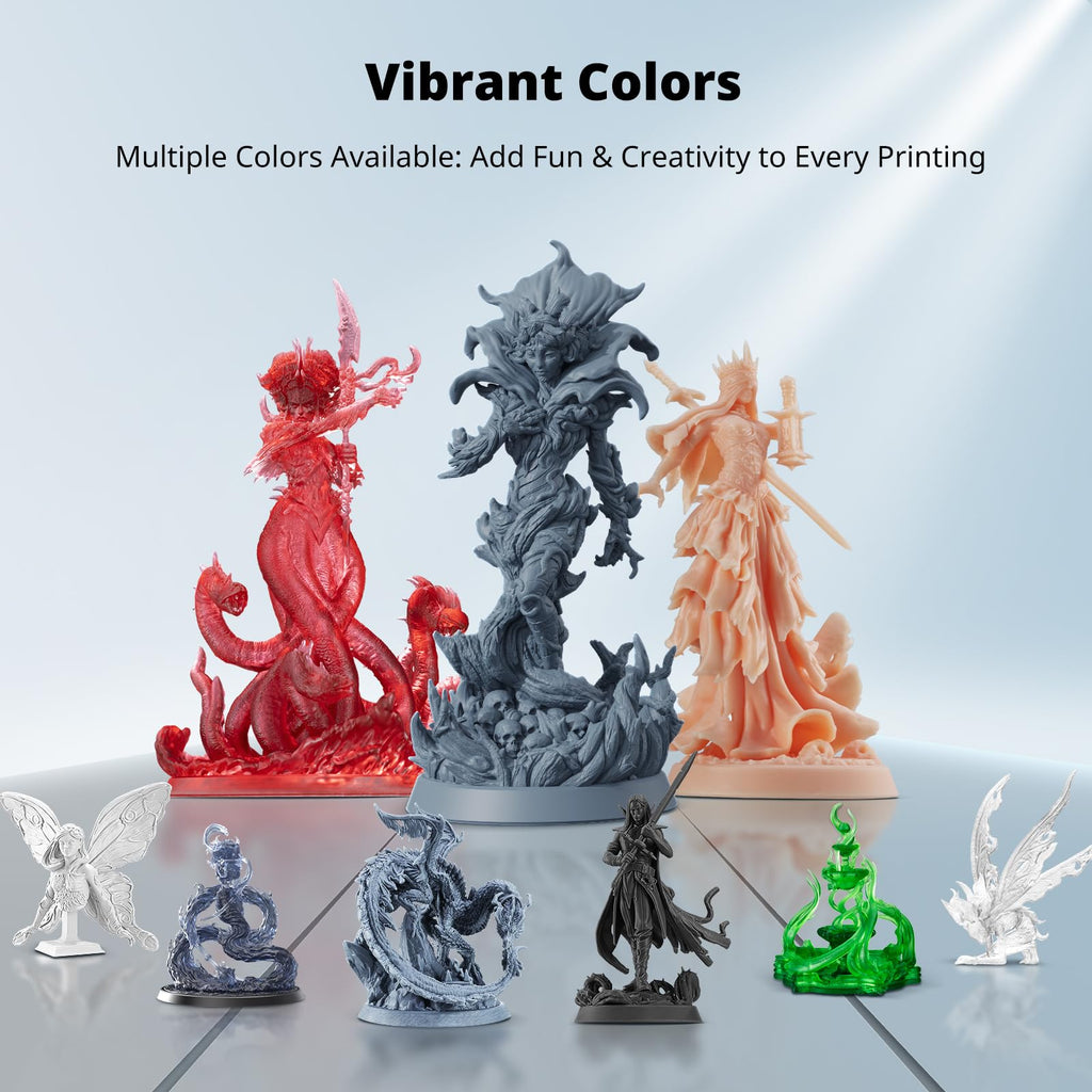 ANYCUBIC Water Washable ABS-Like Resin 3.0, 3D Printer Resin, High Toughness and High Precision, Easy to Post-Process, Low Odor, Wide Compatibility for All LCD 3D Printers (HD Grey, 1kg)