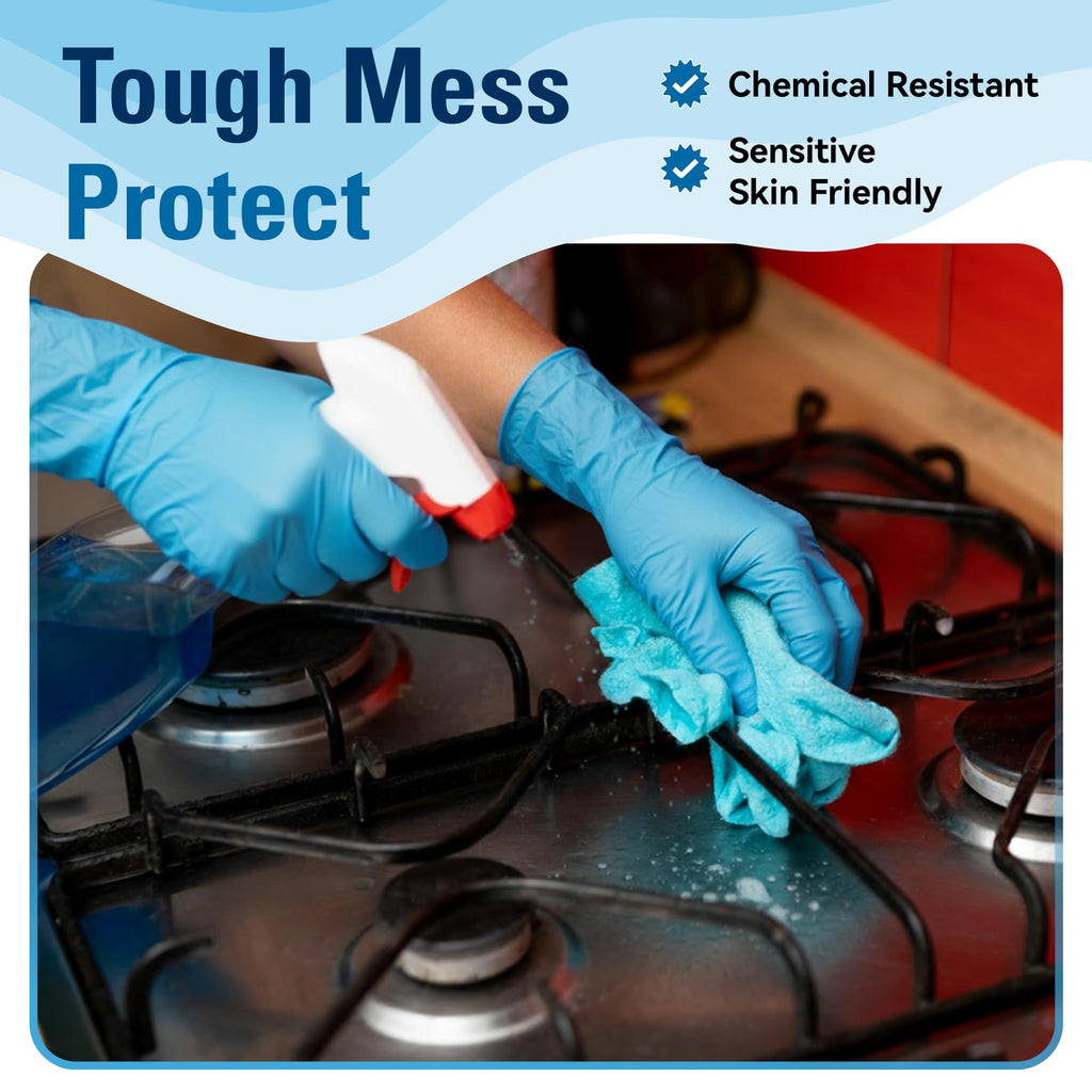 SWIFTLITE Food Safe Disposable Gloves, Blue Nitrile Rubber Gloves, Latex-Free Powder-Free for Food Prep, Cooking, Cleaning (Small, 1000)