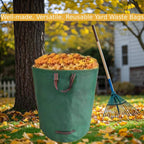 RISETEX 3-Pack 106 Gallon Standable Reusable Leaf Bags with Handles