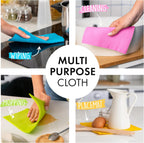 SUPERSCANDI 10 Pack Swedish Dishcloths for Kitchen - 100% Biodegradable & Compostable | Reusable Paper Towels Washable, Food-Safe & Without Plastic - Dish Rags Suitable for Any Surface | Multicolor