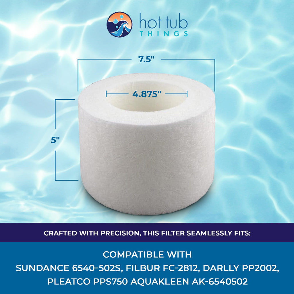 Hot Tub Things Replacement Filter Cartridge for Sundance Spas 6540-502 (2002–2024), MicroClean Technology, Captures Oils & Fine Debris, Tool-Free Replacement Every 3-4 Months, Spa Filter Cartridges