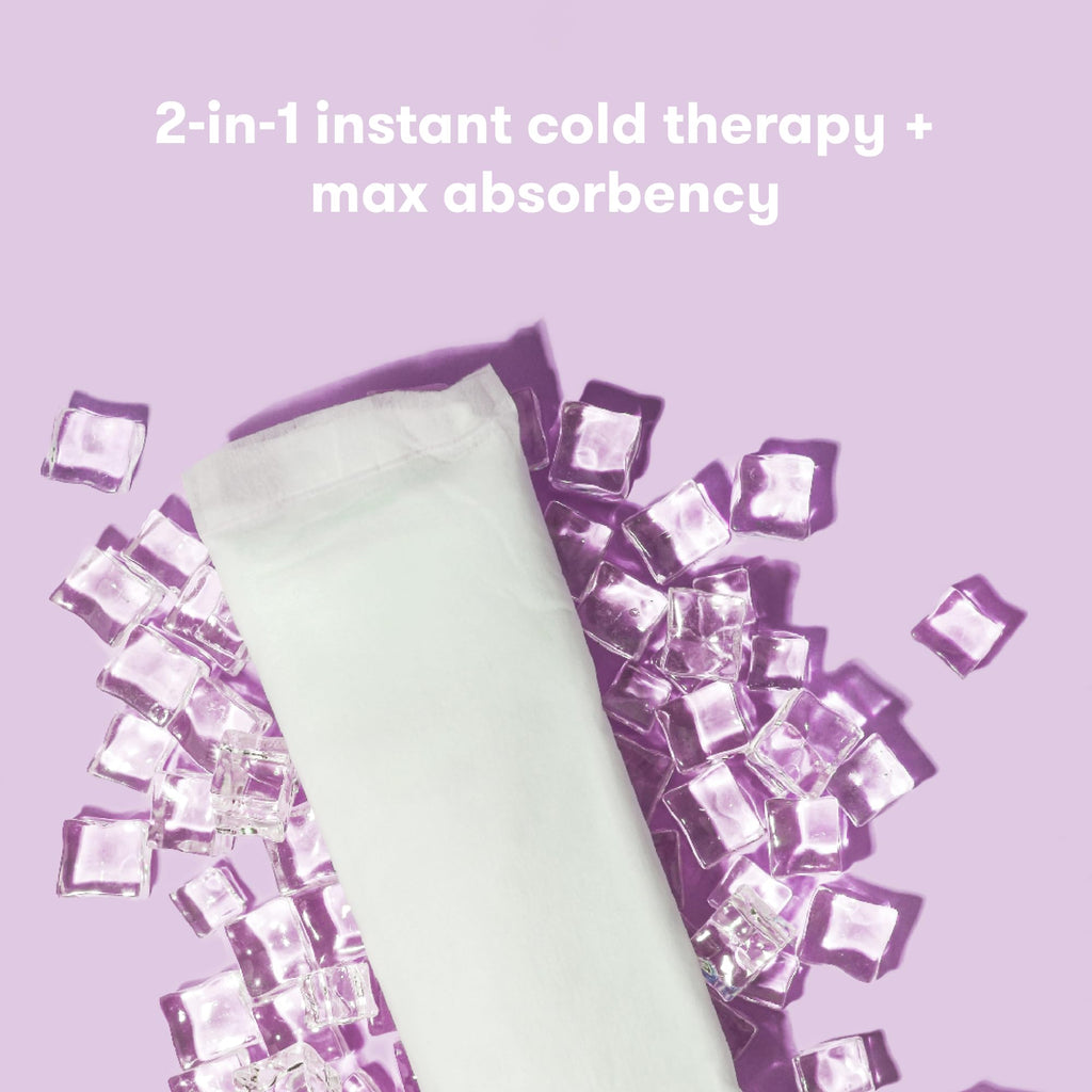 Frida Mom 2-in-1 Postpartum Pads, Absorbent Perineal Ice Maxi Pads, Instant Cold Therapy Packs and Maternity Pad in One