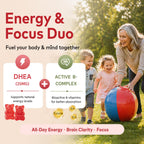 HFELIZ DHEA Supplement for Women, DHEA 25mg Gummies with B6, B12, Folate and Chasteberry for Energy Support, Vegan, Raspberry Flavor, 60 Count