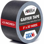 Gaffer Power Tan Gaffer Tape 3” x 30 Yards – No Residue, Floor Blending, Made in USA, Matte Non-Reflective Cloth Tape for Stage, Events & Cable Management