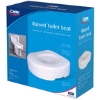 Carex Toilet Seat Riser, Adds 5 Inches of Height, Elevated and Raised Toilet Seat with 300 lbs Capacity, Standard Riser for Elderly and Handicap, Universal, Slip-Resistant, White